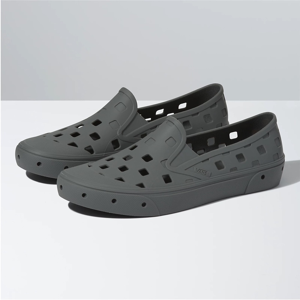 Vans x crocs rubber slip ons